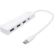 USB Type-C PD100W対応 USB2.0 3ポートハブ ホワイト USH-CA20P/WH