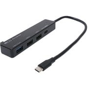 USB Type-C PD100W対応 USB3.2Gen1 1ポート USB2.0 2ポートハブ ブラック USH-CA32P/BK