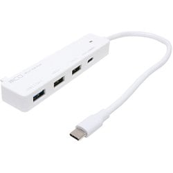 USB Type-C PD100W対応 USB3.2Gen1 1ポート USB2.0 2ポートハブ ホワイト USH-CA32P/WH