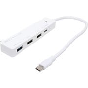 USB Type-C PD100W対応 USB3.2Gen1 1ポート USB2.0 2ポートハブ ホワイト USH-CA32P/WH