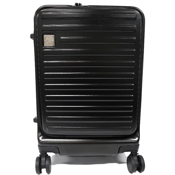 Lishon Pass 拡張機能付きフロントオープン型スーツケース 42L（機内持込） TSAロック搭載 ブラック