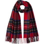 大判 タータンチェック ストール カシミヤ100％ レディース スコットランド製 Royal Stewart WA56 190×70 KU0303