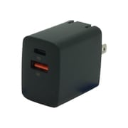 USB急速充電器 USB PD(パワーデリバリー)/QC(クイックチャージ)対応 30W USB-C×1/USB-A×1 スイングプラグ採用 ブラック NB-IPPD30BK