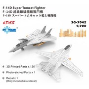 SPG7042 1/700 米 F-14D スーパートムキャット艦上戦闘機 4機 3Dプリント [プラモデル用パーツ]