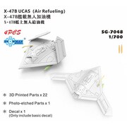 SPG7048 1/700 米 X-47Bペガサス無人戦闘攻撃機 給油型 4機 3Dプリント [プラモデル用パーツ]