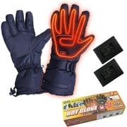 aut-024-l [電熱グローブ Lサイズ バイク用 自転車用 バッテリー付き 4000mAh]