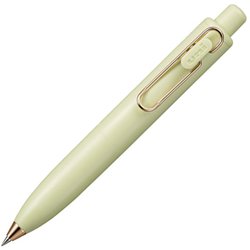 ゲルインクボールペン uni-ball one（ユニボール ワン） P コハクトウカラー ローズゴールドver. 0.38mm ノック式 スタビライザー機構搭載 ころんと可愛い インク色：黒 本体色：ラフランス UMNSPG38.76