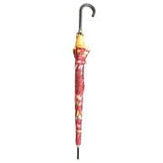 長傘 60cm ジャンプ式 8本骨 UV加工 チューリップ柄 レッド VA00021