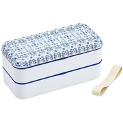 SLBW6M [メラミン蓋ランチBOX2段 600ml 天平文様/夢幻（濃青）]
