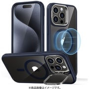 ESR Classic Hybrid Case with Stash Stand （HaloLock）, Compatible with iPhone 15 Pro Max - Clear Dark Blue [iPhone 15 Pro Max対応 カメラリングスタンドつき クリアハイブリッドMagSafe対応ケース]
