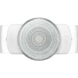 806134 [Slide Stretch Clear Glitter Silver White with SQUARE Edges （四角い角）]