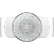 806134 [Slide Stretch Clear Glitter Silver White with SQUARE Edges （四角い角）]
