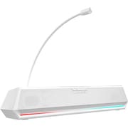 Hecate バーチャル7.1サラウンド ゲーミングスピーカー ホワイト ED-G1500BAR-WH