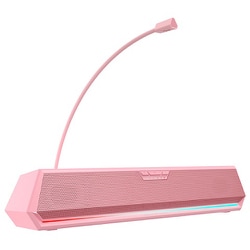Hecate バーチャル7.1サラウンド ゲーミングスピーカー ピンク ED-G1500BAR-PK