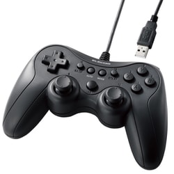 有線ゲームパッド USB接続 Xinput PS系ボタン配置 13ボタン 連射 軽量 ブラック JC-GP20SBK