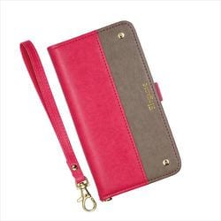 EL-IP15P-06PG [iPhone 15 Pro 用 ケース 手帳型 ツートン スマホケース エレガンテ Elegante/ピンク・グレージュ]