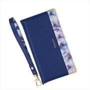 BL-IP15PS-06NV [iPhone 15 Plus 用 ケース 手帳型 ブルーミー スマホケース フラワー エレガンテ Elegante/ネイビー]