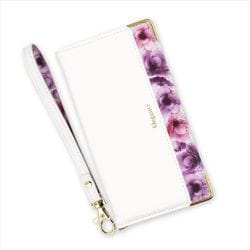 BL-IP15PM-01WH [iPhone 15 Pro Max 用 ケース 手帳型 ブルーミー スマホケース フラワー エレガンテ Elegante/ホワイト]