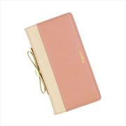 RU-IP15PS-01PB [iPhone 15 Plus 用 ケース 手帳型 リボン スマホケース エレガンテ Elegante/ピンクベージュ]