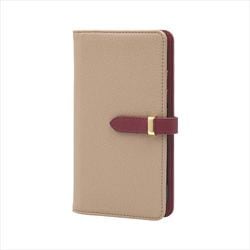 BD-IP15P-01MB [iPhone 15 Pro 用 ケース 手帳型 ベルテッド スマホケース シンプル スタンド機能 エレガンテ Elegante/モカベージュ]