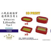 FSM350081 1/350 WW.II 米海軍 救命イカダ I 12艘セット [プラモデル用パーツ]