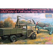 UU48505 1/48 露・ヤコブレフYak-1B戦闘機＋AS-2航空機エンジン起動車 [組立式プラスチックモデル]