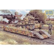 UU72259 1/72 独・装甲列車38（t）戦車運搬車+プラガ38t軽戦車 [組立式プラスチックモデル]