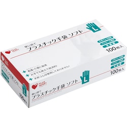 プラスハート プラスチック手袋 ソフト パウダーフリー Lサイズ