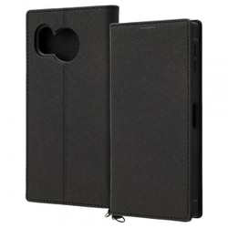 IN-AQM3TBC9/BB [AQUOS sense8 耐衝撃 手帳型レザーケース KAKU Durable/ブラック/ブラック]