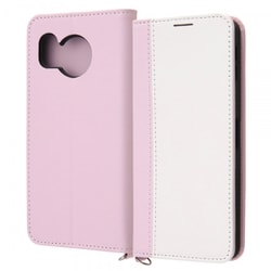 IN-AQM3LBC14/WP [AQUOS sense8 耐衝撃 手帳型レザーケース Noble/ホワイト/ピンク]