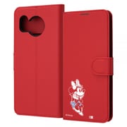 IJ-DAQM3ELC1R/MN24 [AQUOS sense8 ディズニー/手帳型レザーケース シンプル マグネット/ミニーマウス_sitting2]
