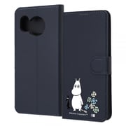 IJ-AAQM3ELC1DN/MT46 [AQUOS sense8 ムーミン/手帳型レザーケース シンプル マグネット/ムーミンとお花]