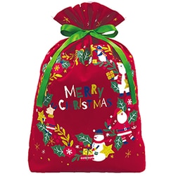 ソフトバッグ M クリスマスリース レッド 76-916