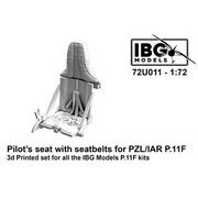 PBU7211 1/72 PZL/IAR P.11F用 パイロットシート 3Dプリント IBG用（72U011） [プラモデル用パーツ]