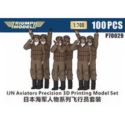 TRFP70029 1/700 日本海軍 パイロット 精密3Dプリントモデル 100体入り [組立式プラスチックモデル]
