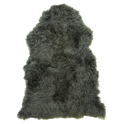 mouton rug for chair ash green