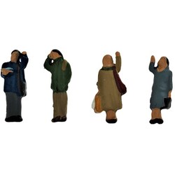 CR082 ジオコレ クラフト Nゲージ 人形 電車で立つ人々 [鉄道模型用品]