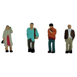 CR090 ジオコレ クラフト Nゲージ 人形 歩く人々（2） [鉄道模型用品]