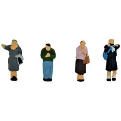 CR097 ジオコレ クラフト Nゲージ 人形 お参りする人々 [鉄道模型用品]