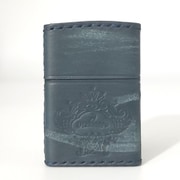 ZIPPO 革巻き ダメージネイビー ORZ-001 NV