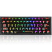 コンパクトゲーミングキーボード 英語 クリア(透明)軸 メカニカル 61キー FIZZ RDB クリアブラック K617CTB-RGB-SE