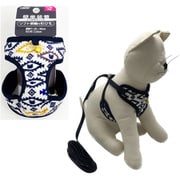 NKTHL-2535.NM/NVYE [アース・ペット ねこモテ 猫用胴輪 胴輪付リード（引き紐） ミニ猫/紺黄]