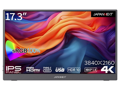 ヨドバシ.com - JAPANNEXT ジャパンネクスト モバイルモニター/17.3型/4K（3840×2160）/IPS （AHVA）パネル/非光沢/HDR対応/USB-C×2 miniHDMI×1 JN-MD-IPS173UHDR 通販【全品無料配達】