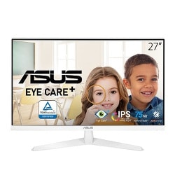 液晶モニター/Eye Care/27型/FullHD(1920×1080)/IPSパネル/ノングレア/抗菌加工/75Hz/1ms/HDMI,VGA/ブルーライト軽減/休憩リマインダー/フリッカフリー/VESA対応/3年保証/国内正規品/ホワイト VY279HE-W