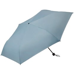 折りたたみ傘 晴雨兼用 マルチウェザーアンブレラ 60cm 手開き式 6本骨 UVカット率99.9％ 遮光率99.9％ ブルーグレー MLS893-BLGY