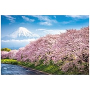 ポストカード 川辺から富士山と桜 PCR-135