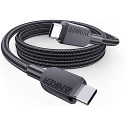 Anker USB-C ＆ USB-C ケーブル 高耐久ナイロン 0.9m ブラック A81C5011