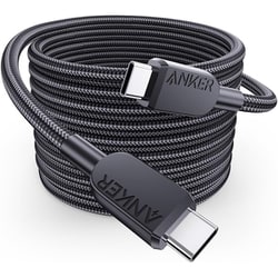Anker USB-C ＆ USB-C ケーブル 高耐久ナイロン 3.0m ブラック A81C7011