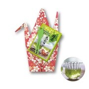 緑茶色むすび 折り鶴 オリーブ アルミパック1個（ティーパック3P）