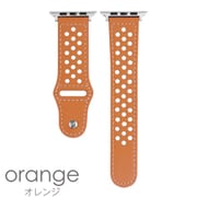 IQ-AW036B45-OR [Apple Watch 本革ドットベルト （036） 45/44/42mm オレンジ]